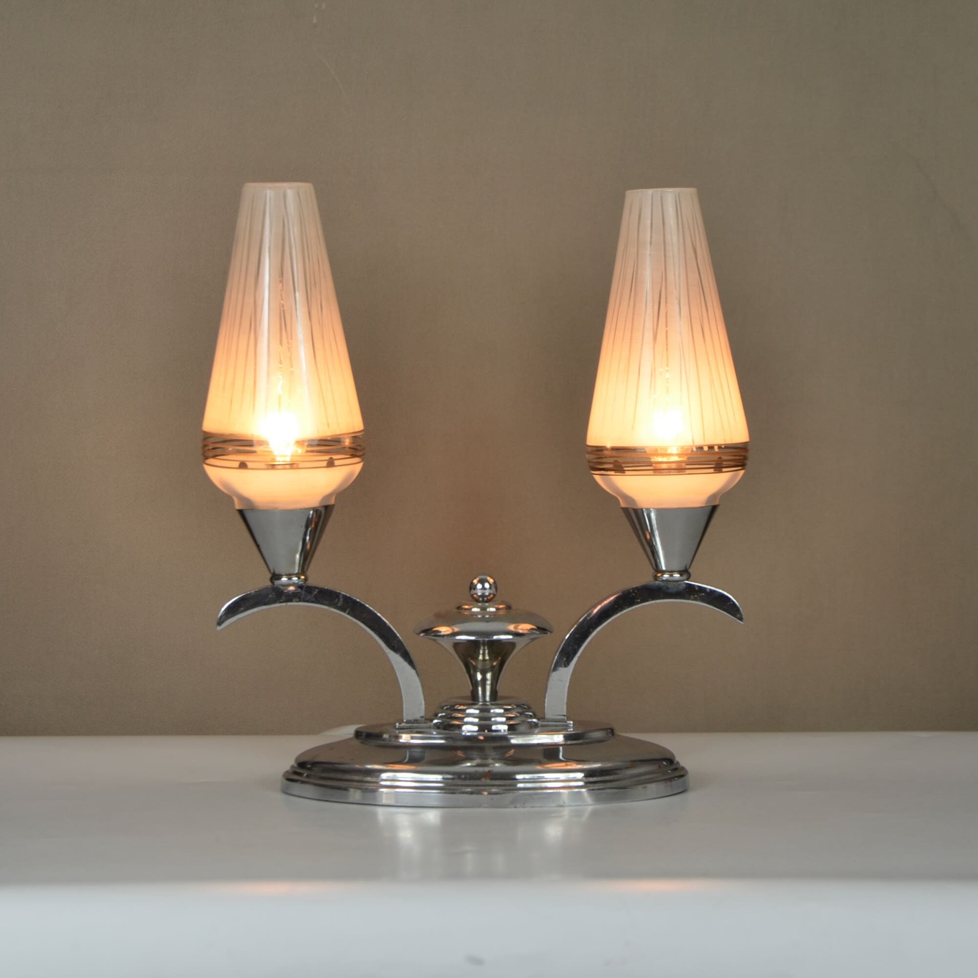 Lampe De Table Chromée