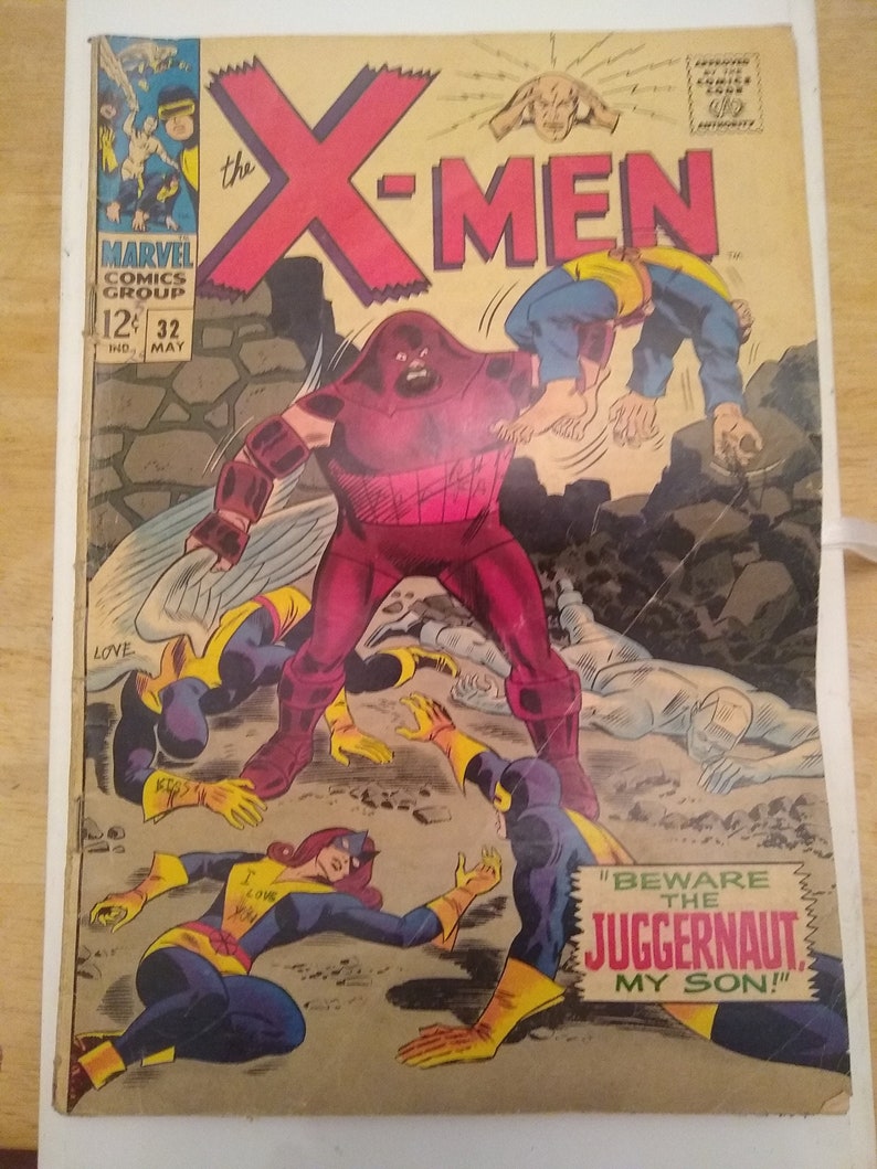 X Men 32 Marvel Comics X Men Juggernaut Silver Age Comic Etsy