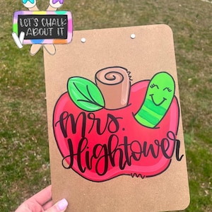 Personalized Clipboard - teacher apple, teacher decor, teacher clipboard, nurse clipboard, teacher gift, Mother’s Day gift, spring