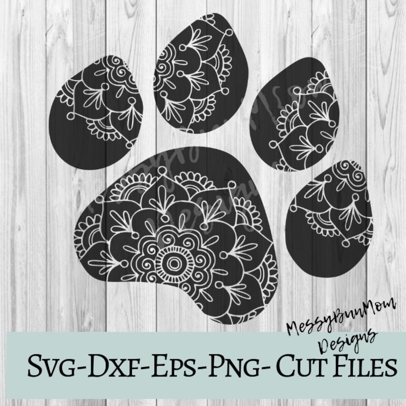 Download Mandala Paw Print Svg Dog Mandala Svg Animal Mandala Svg ...