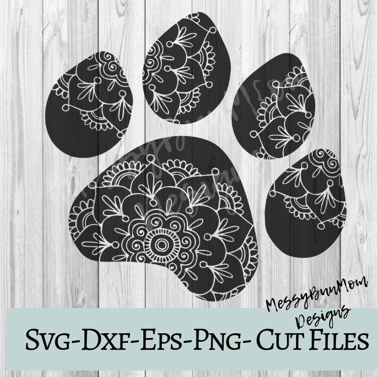 Download Mandala Paw Print Svg Dog Mandala Svg Animal Mandala Svg ...