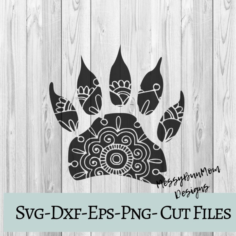 Download Mandala Svg Bear Paw Print Svg Mama Bear Svg Mandala ...