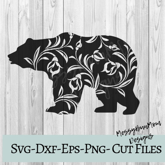 Floral Bear Svg Floral Mama Bear Svg Bear Svg Mama Bear Etsy