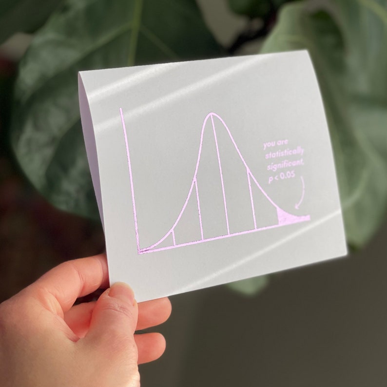 You are statistically significant, math greeting card, customizable, personalized image 5