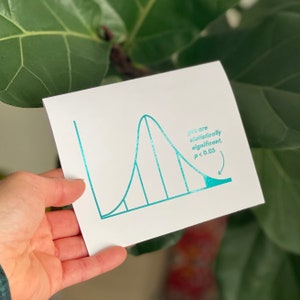 You are statistically significant, math greeting card, customizable, personalized Teal