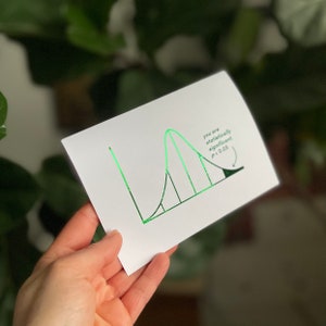 You are statistically significant, math greeting card, customizable, personalized Green