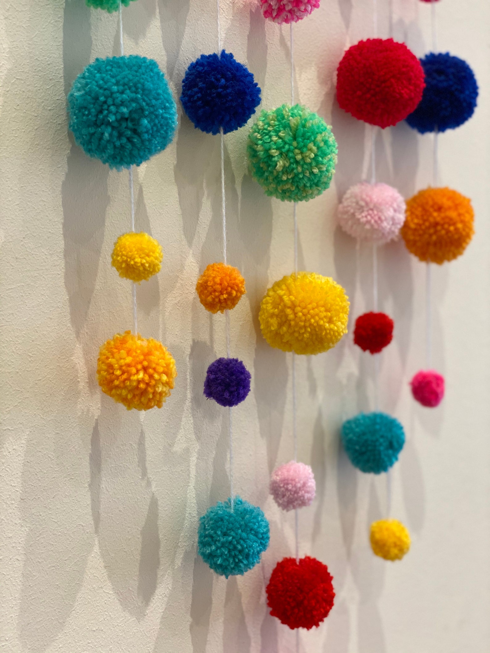 Pom Pom Wall Hanging Etsy