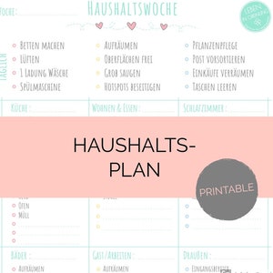 Familien Putzplan Zum Ausdrucken Pdf Download Etsy