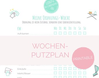 Putzplan Etsy