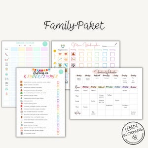 Family-Paket 4 Familien-Pläne  als Sofort-Download (PDF)