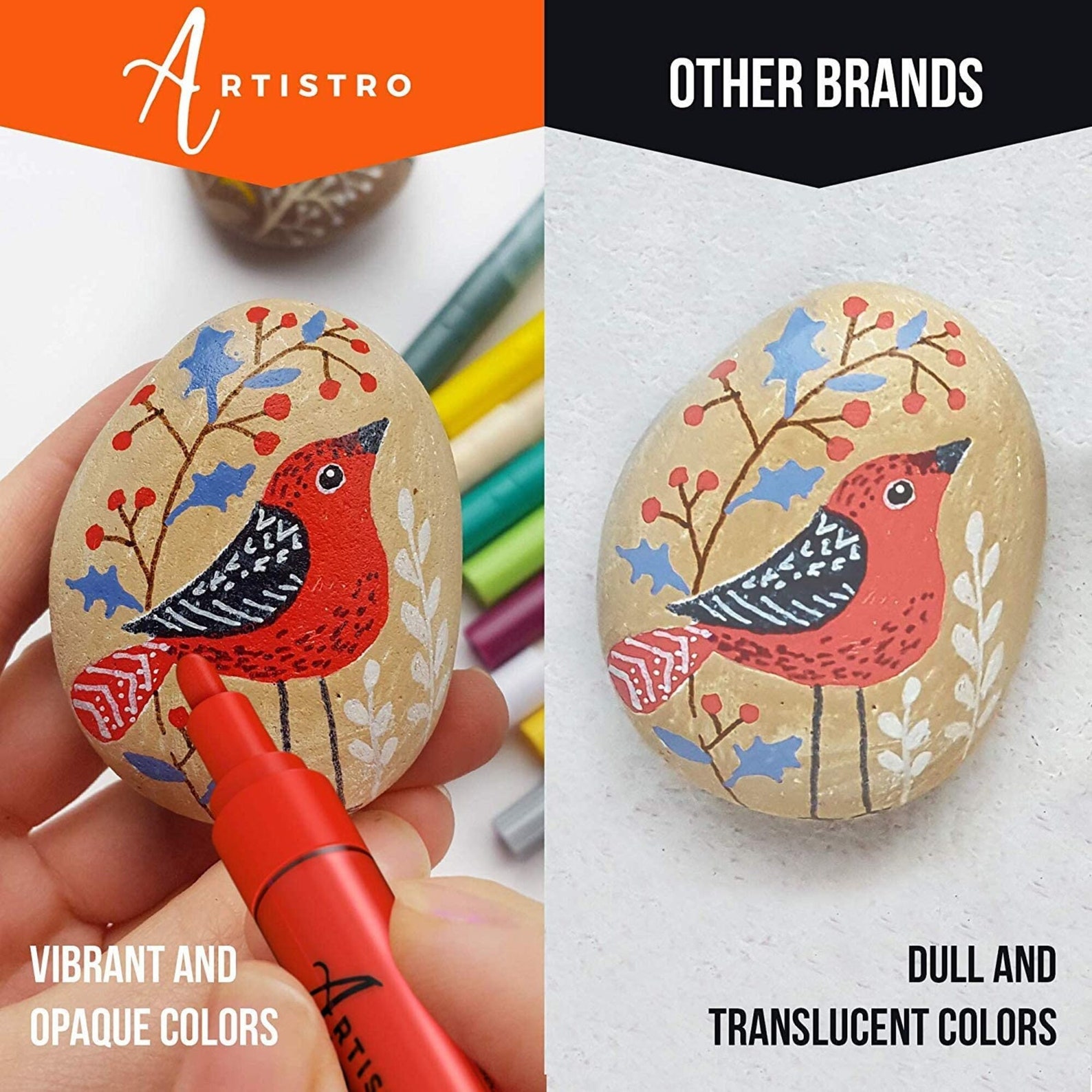 Set of 12 Art Markers for Rock Painting Wood Ceramic - Etsy