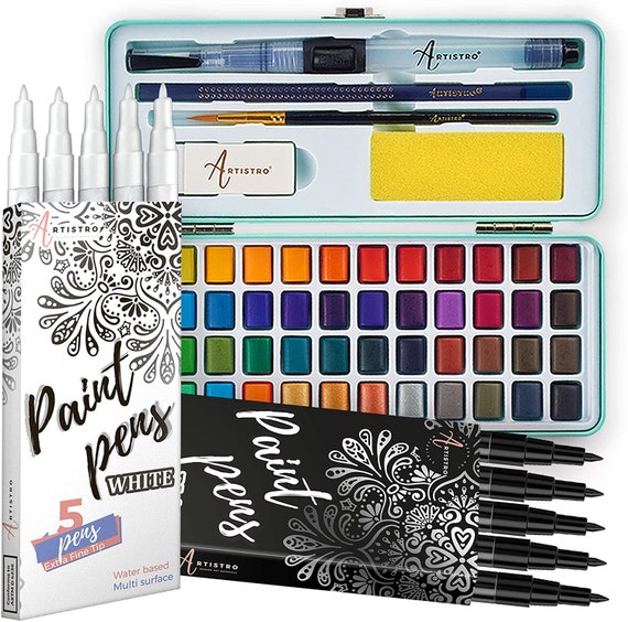 Artistro Watercolor Paint Set 48 Vivid Colors in Portable Box