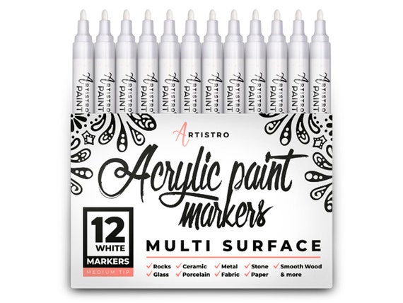 Metallic Markers, Set of 12 Metallic Paint Markers for Black Paper