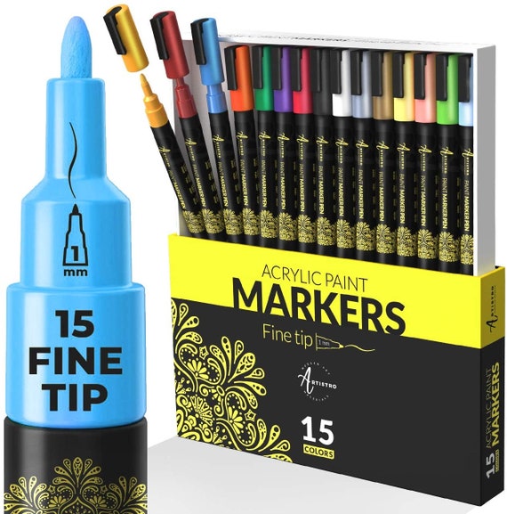PINTAR Acrylic Paint Markers Set - Fine Tip Paint Pens - Acrylic Marke–  Pintar Art Supply