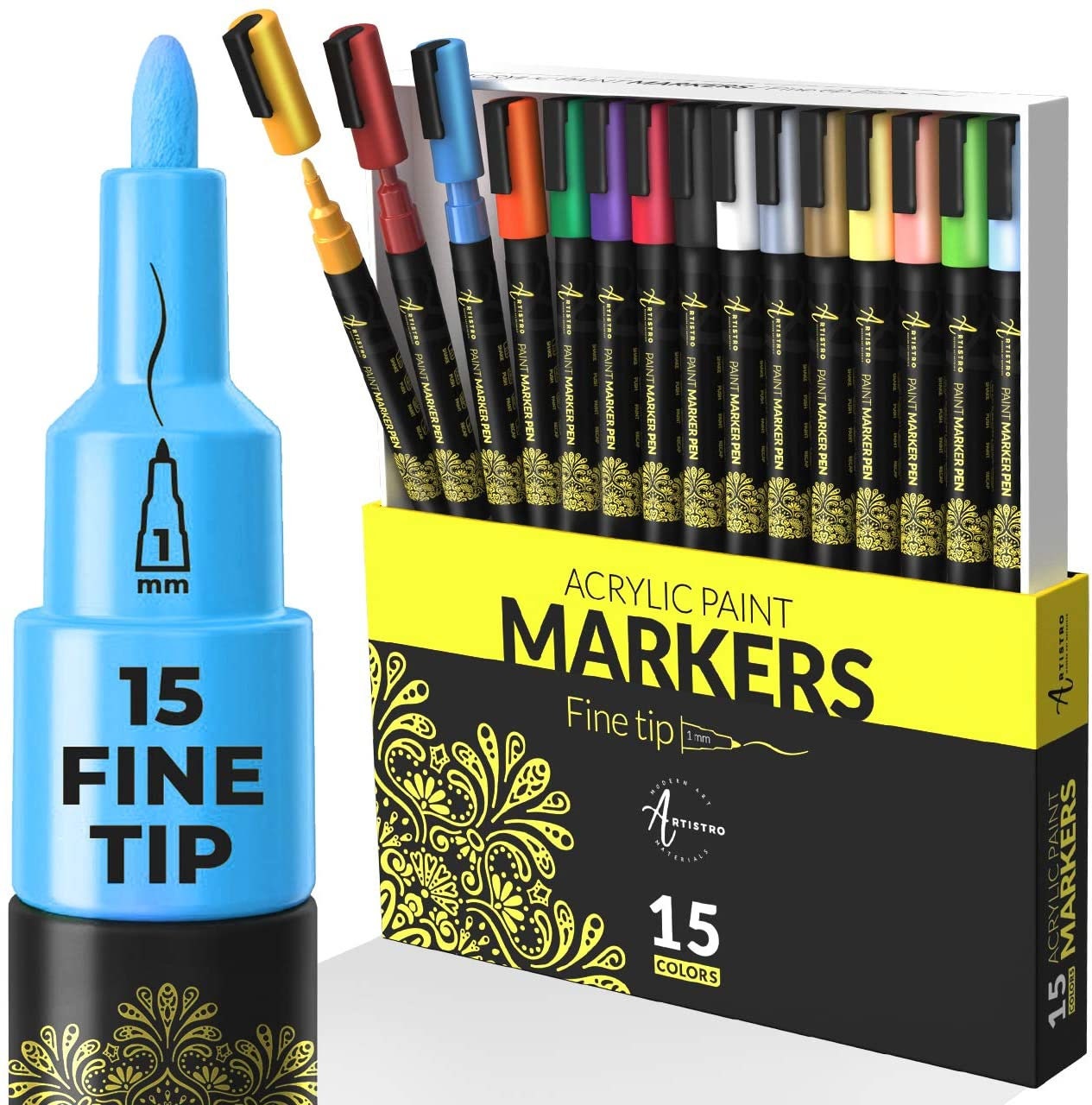 PINTAR Premium Acrylic Paint Pens Fine Tip Pens for Rock 