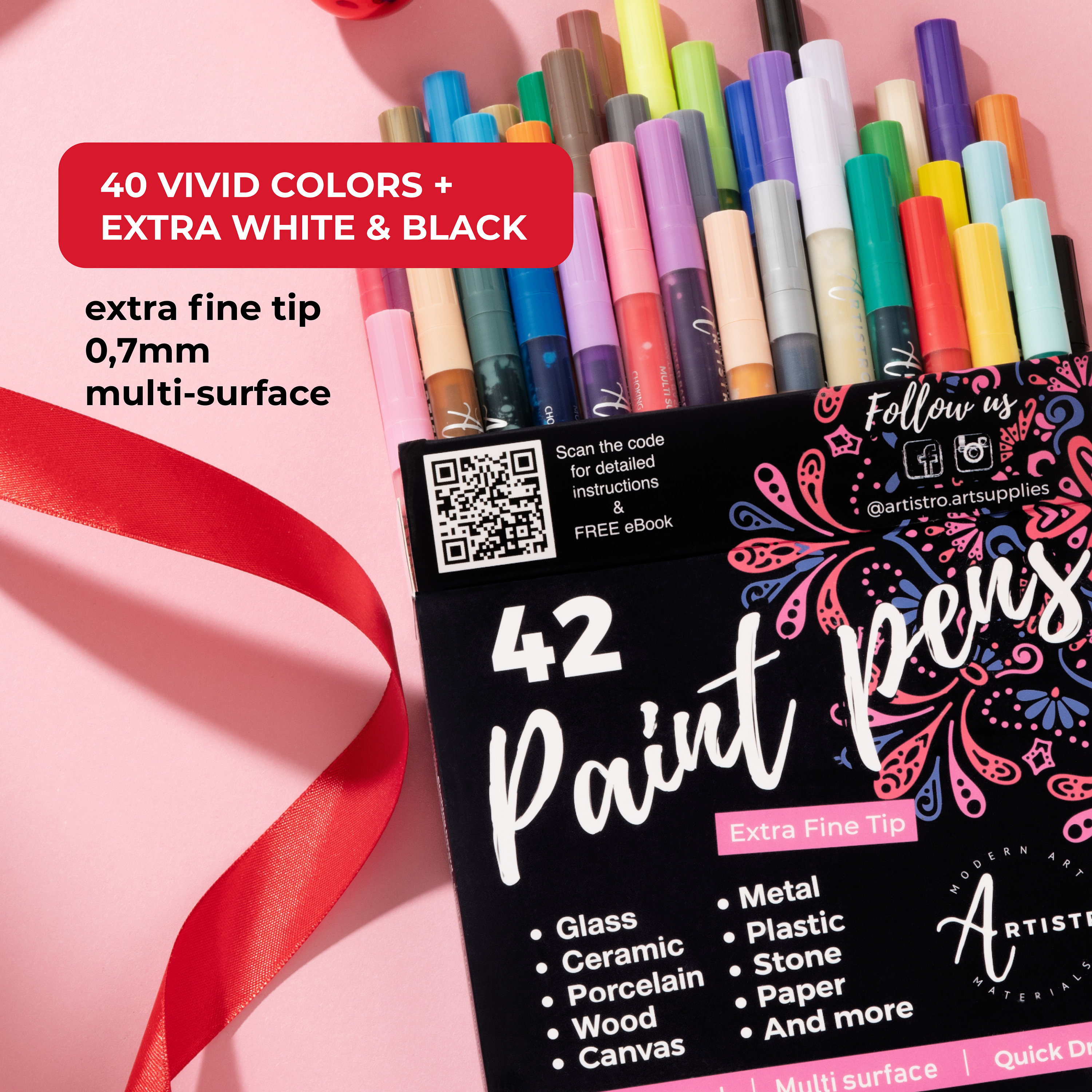 Artistro Acrylic Extra Fine Tip Acrylic Paint Pens For Canvas