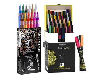 Set de 4 skrib paint marker acrylique perle, activites creatives et  manuelles