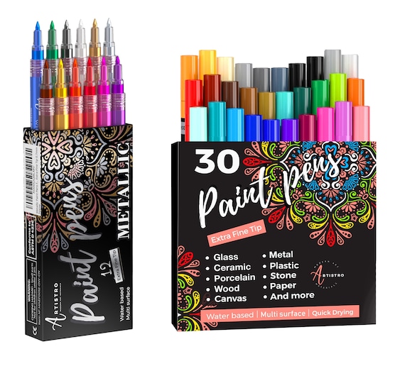 ARTISTRO Acrylic Paint Pens Markers Set of 42 Extra Fine Tip 0.7mm Painting Marker Kit, Adult Unisex, Size: One Size