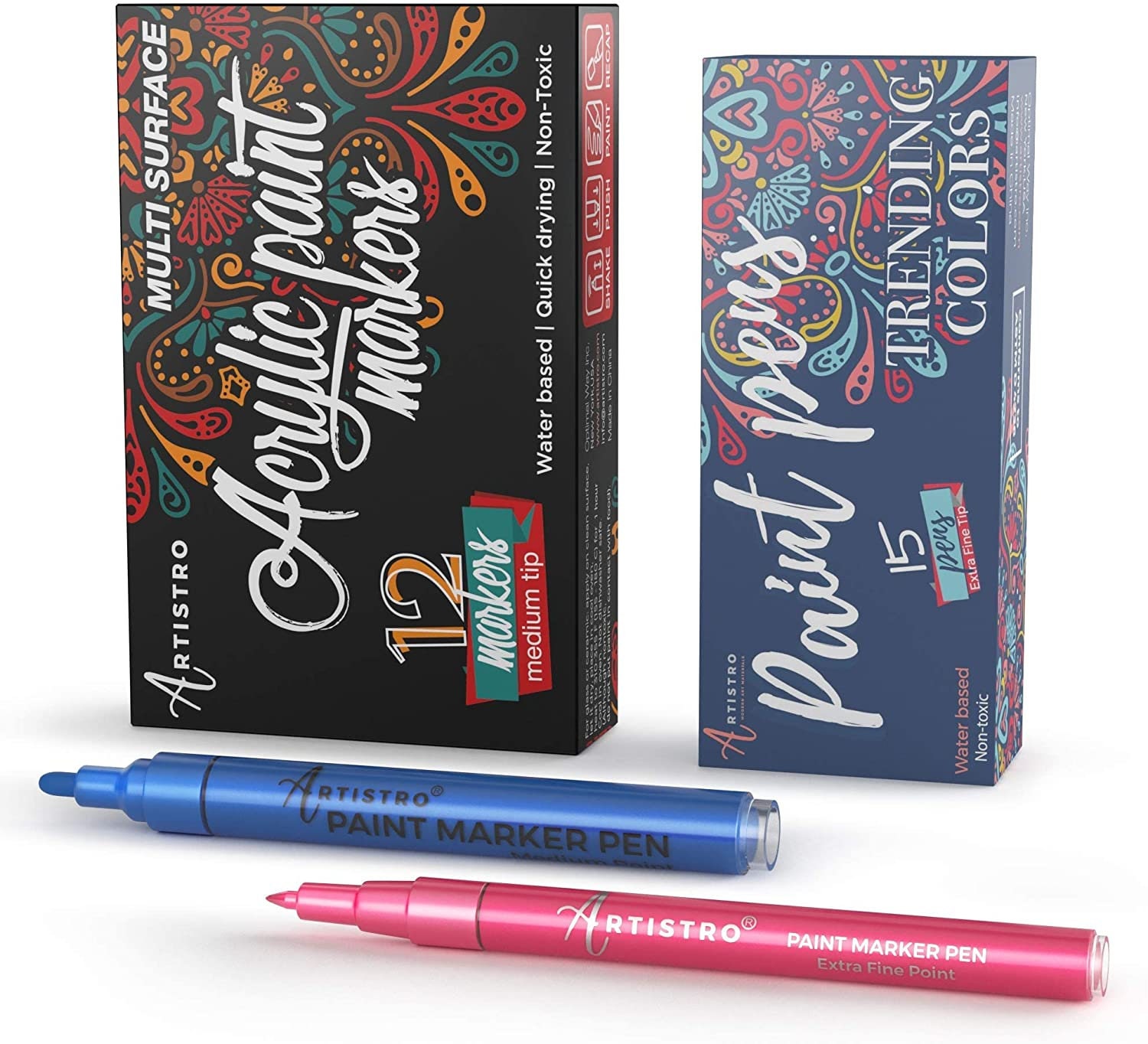 Set of 15 Acrylic Paint Markers Extra-fine Tip 0.7mm Special | Etsy