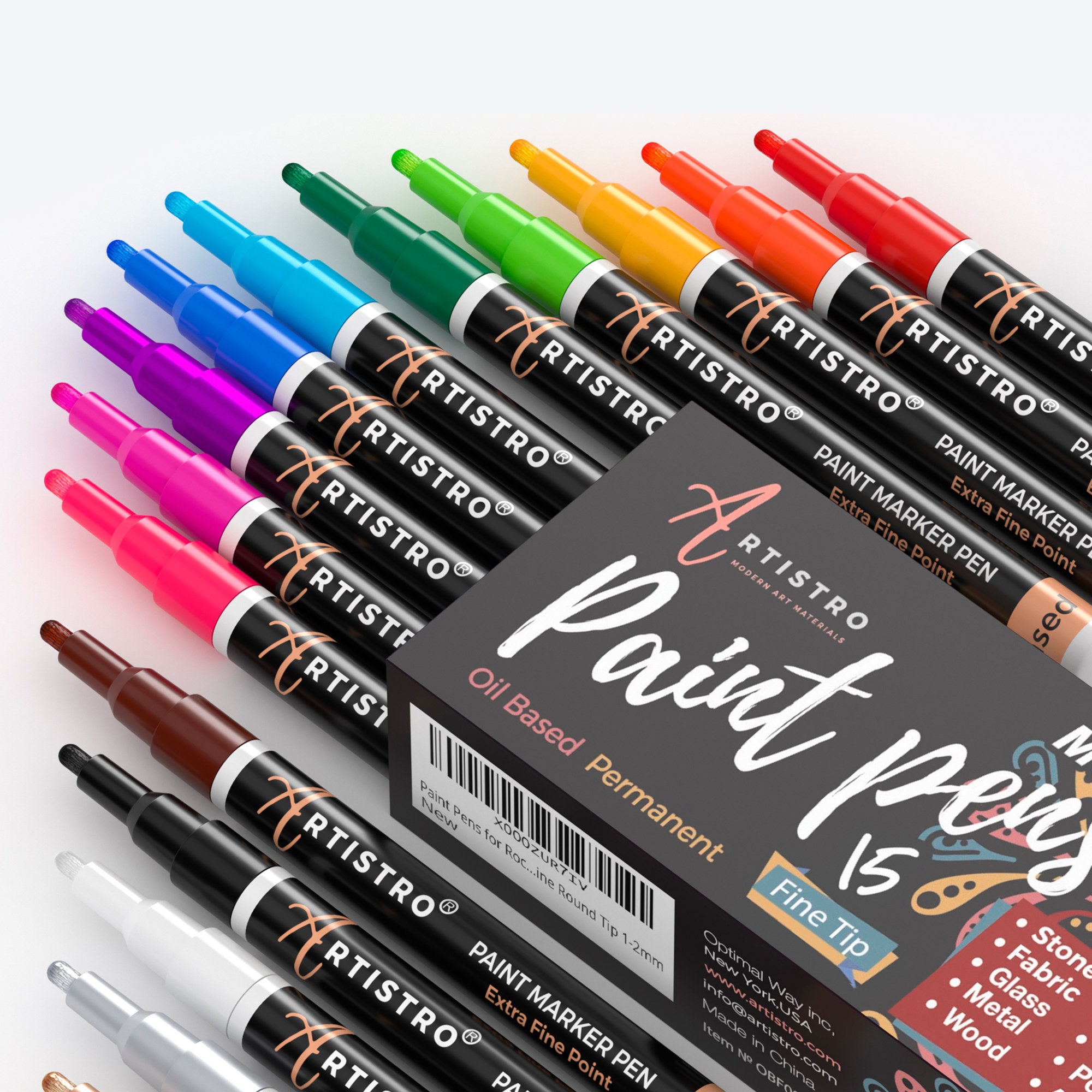 15 Sharpie Oil-Based Fine & Extra Fine Point Oil Based Opaque Paint Markers