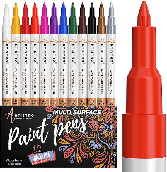 42 Paint Pens Extra Fine Tip Acrylic Markers for Rock Painting