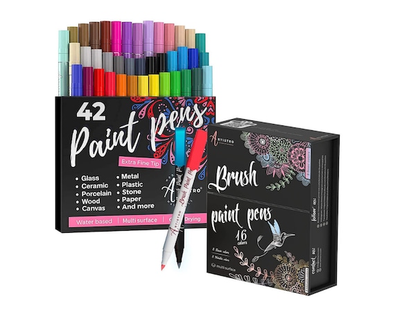 42 Artistro Cute Pens Extra Fine Tip Acrylic Paint Markers for