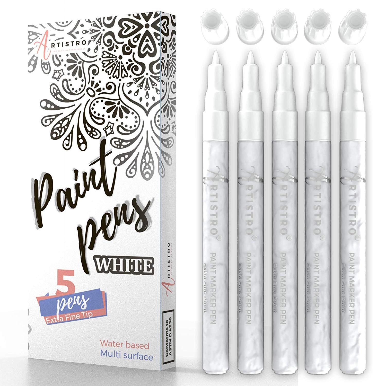 Artistro Cute Brush Paint Pens, 8 Metallic & 8 Basic Colors, Paint Art  Markers Pen Set for Rock Painting, Family Painting, Kids Craft 