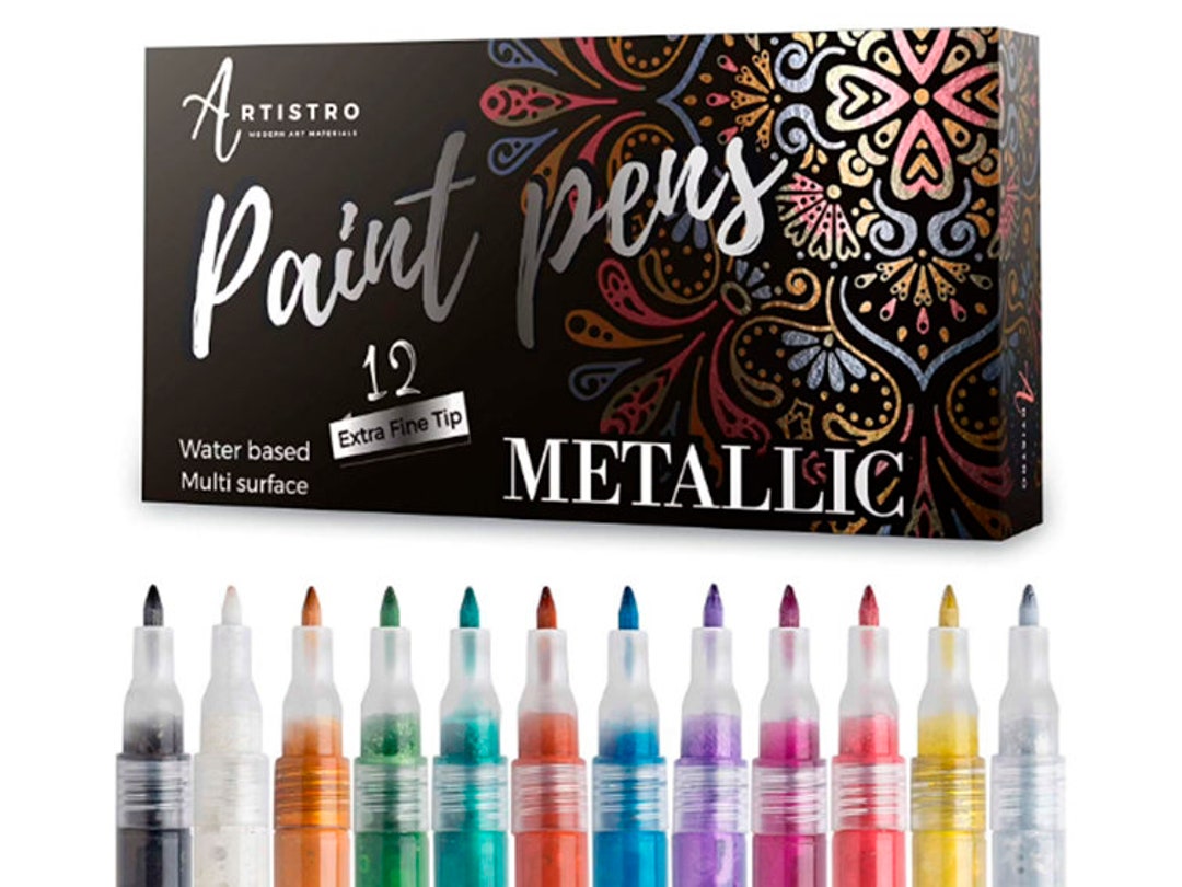 Black Paint pens for Rock Painting, Stone, Ceramic, Glass. Extra fine Point
