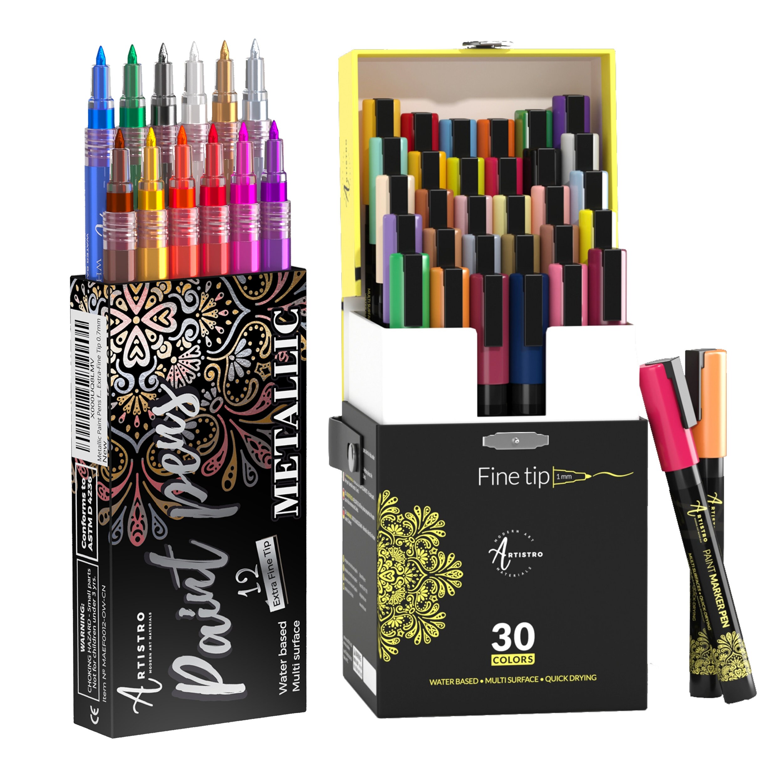 Uni Posca Paint Marker - Extra Fine Point - 12 Color Set