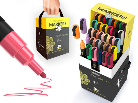 PINTAR Acrylic Paint Markers/Pens Set for Rock Painting, Wood