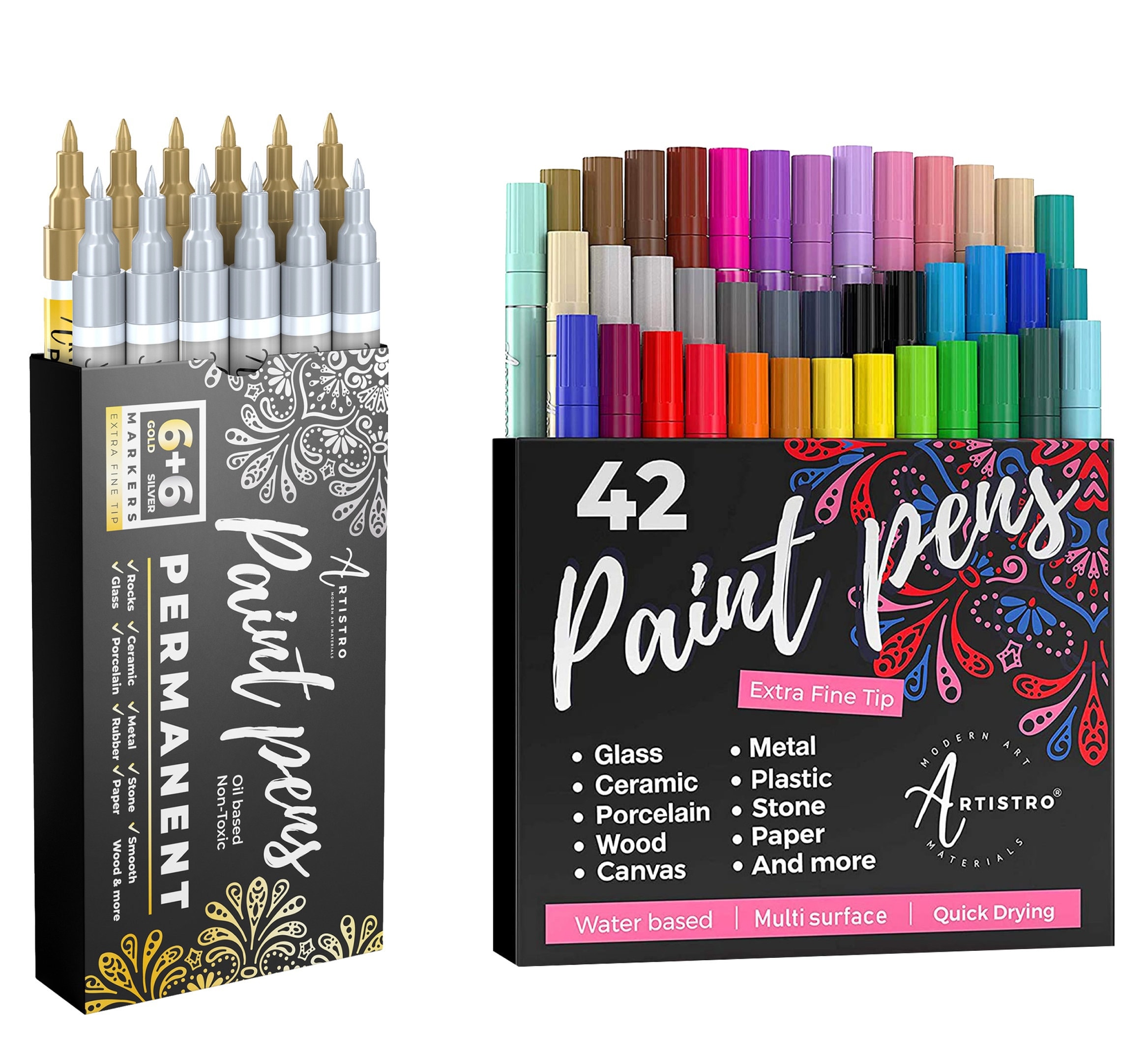 PaintMark Quick-Dry Paint Pens - Write On Anything! Rock, Wood, Glass,  Ceramic & More! Low-Odor, Oil-Based, Medium-Tip Paint Markers (15 Pack)