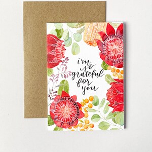 Inheemse Australische bloemen, Bedankkaart | Dankbaarheidskaarten | Geïllustreerde wenskaart | Handgemaakte wenskaarten en enveloppen