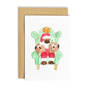 Bush Santa | Platypus Card | Australian Christmas Card | Watercolour Card | Meaningful | Cute | Unique Greeting Card | Sustainable Cards