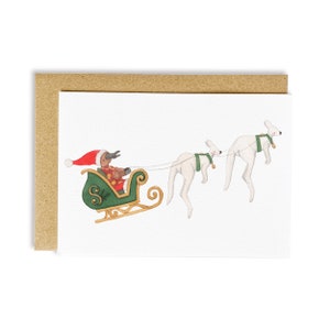 Outback Noël | Carte ornithorynque | Carte de Noël australienne | Carte aquarelle | Kangourou | Carte de vœux unique | Cartes durables