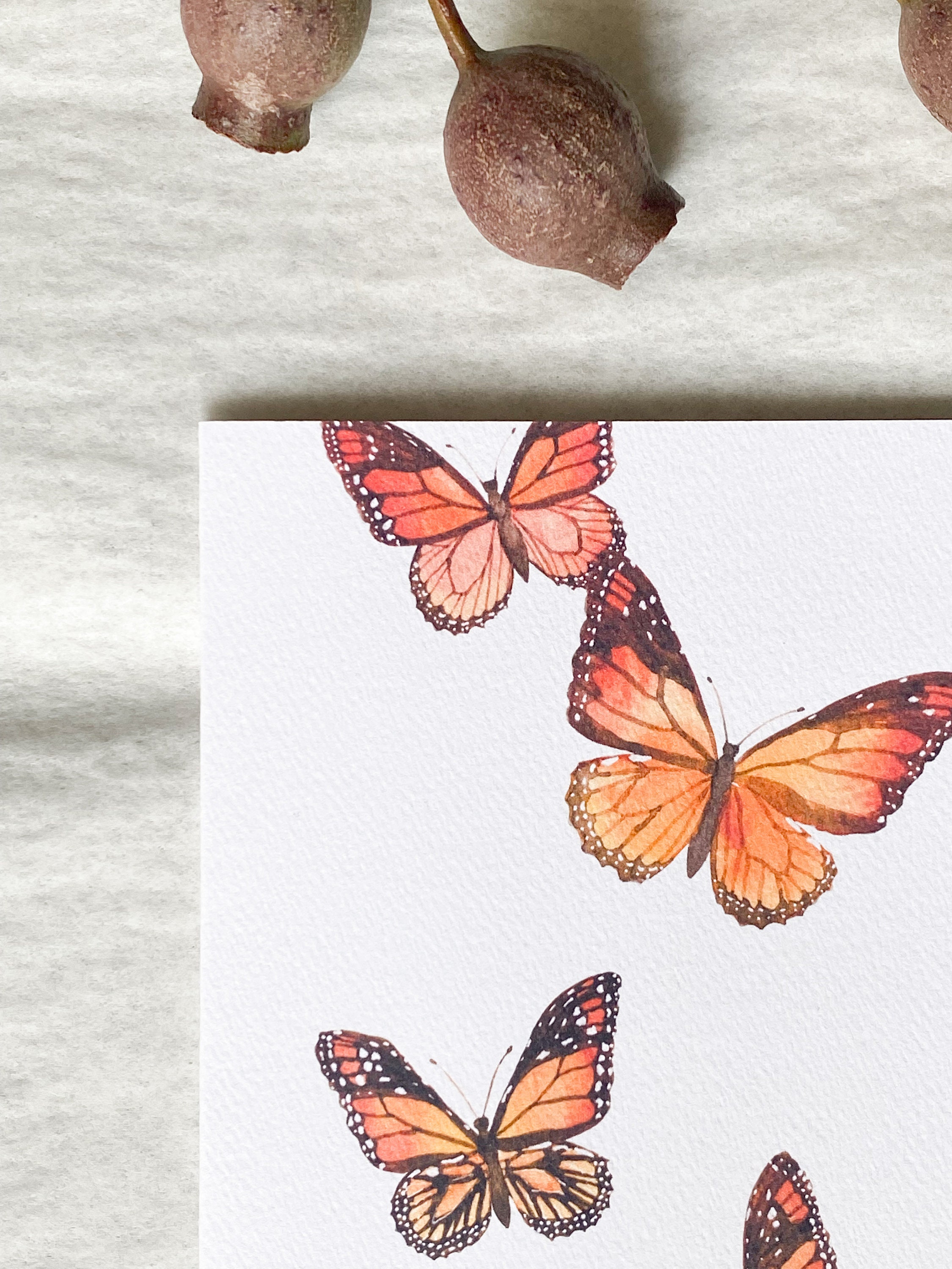 Monarch Butterfly Card: Handmade Watercolor Greeting Card - Etsy