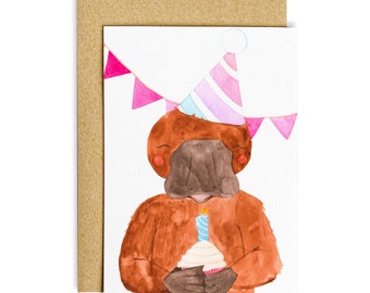 Platypus Cupcake Birthday Card: Aussie Animal Greeting Card