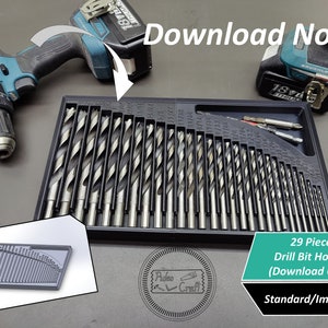 29-teiliger Bohrer-Bit-Halter (Nur 3D-Download) - Standard/Imperial