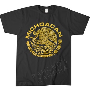 Michoacan Mexico T-Shirt Black | White | Mexican Golden Eagle S M L XL 2XL