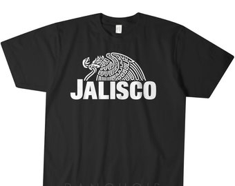 Jalisco Shirt Mexico State T-Shirt Black Tee S M L XL 2XL