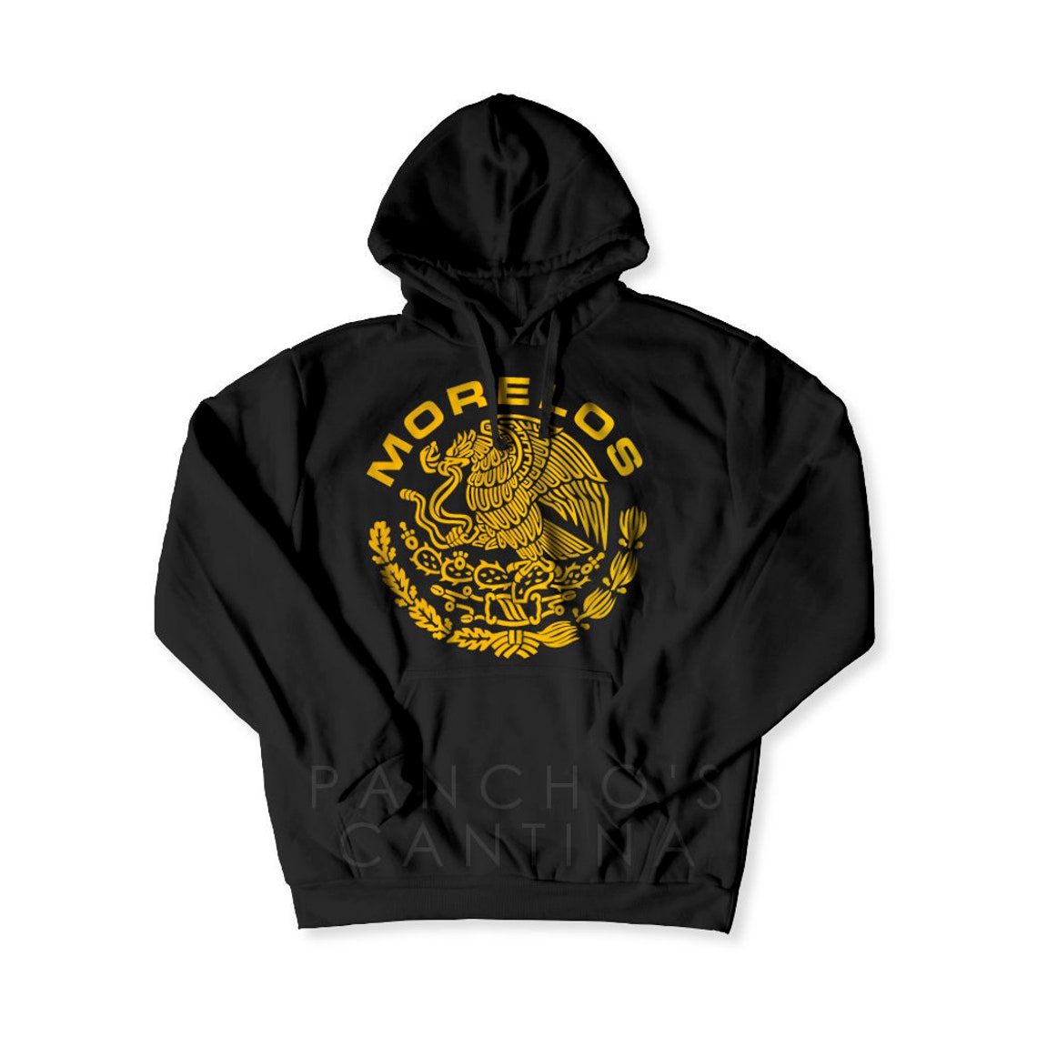 Morelos Hoodie Golden Mexican Eagle Black Morelos Sweatshirt Mexico State S M L 2XL Etsy