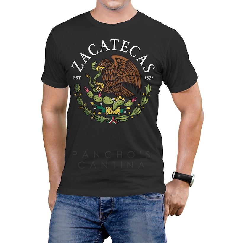 Zacatecas Tshirt Mexican State Tee Black Color Mexico Shirt S Etsy