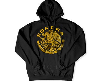 Sonora Hoodie Golden Mexican Eagle Black Sonora Sweatshirt Mexico State S M L XL 2XL