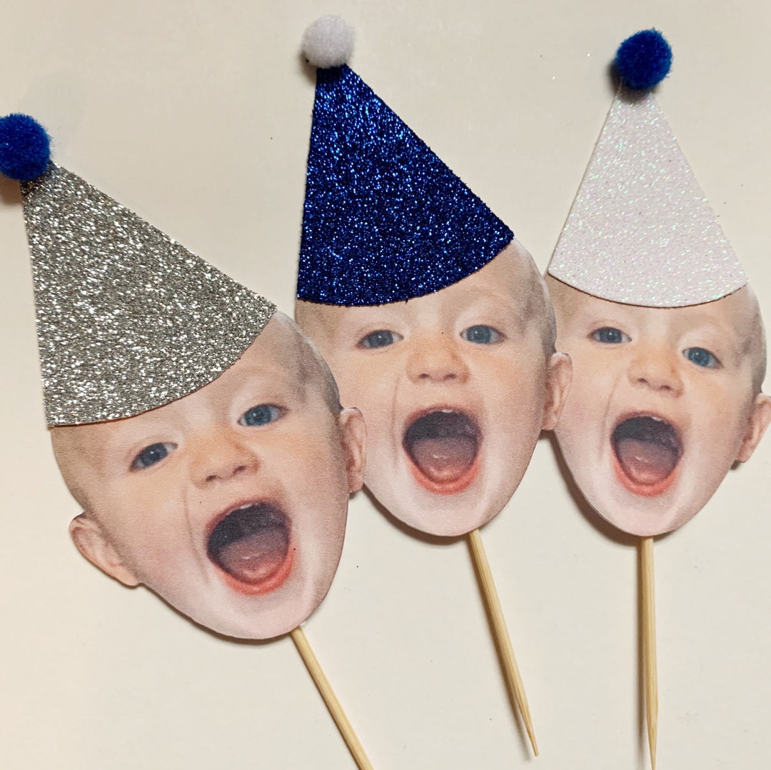 Face Cupcake Toppers, Custom Cupcake Toppers, Personalised Cake Topper