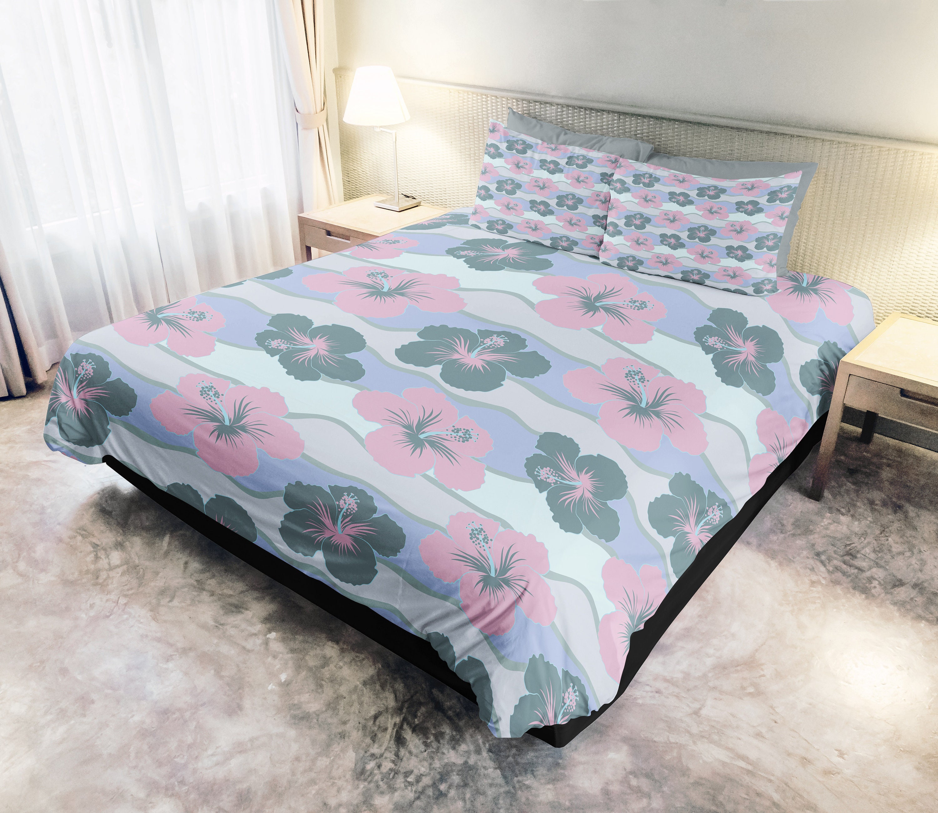 Hawaiian Flowers Bedding Hawaiian Flowers Duvet Etsy