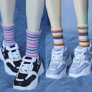 1/3 1/4 1/6 BJD Doll Stretch Rib Stripe Socks For Bjd Uncle Sd POPO68 Msd Yosd Doll,Doll Clothes Doll Accessories