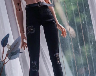 Casual BJD Ripped Skinny Jeans Trousers For 1/3 Uncle 1/4 Bjd Doll, SSDF Loong Soul Doll,Doll Clothes Doll Accessories