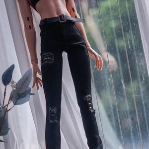 Casual BJD Ripped Skinny Jeans Trousers For 1/3 Uncle 1/4 Bjd Doll, SSDF Loong Soul Doll,Doll Clothes Doll Accessories