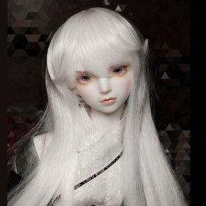 9-10" 8-9" 7-8" 6-7" 5-6" BJD Wig,Long Straight White Black Brown Red Gray Hair,For 1/3 1/4 1/6 1/8 Bjd MSD SD Doll,Doll Accessories