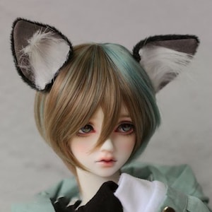 1/3 1/4 1/6 BJD Wig Brown Green Purple Blonde Mixed Short Hair for 9-10" 8-9" 7-8" 6-7" MSD SD Doll