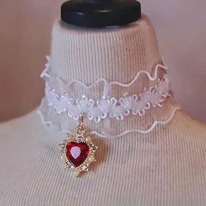 1/3 1/4 Bjd Doll Necklace,Lace Choker for 3&quot; 4&quot; Bjd Uncle MDD Doll, Doll Accessories